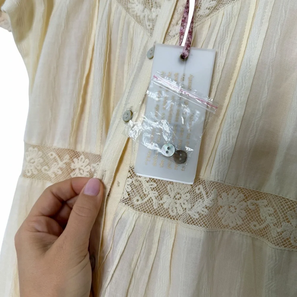 NEW Loveshackfancy Carabella Dress Ivory - Picture 10 of 15